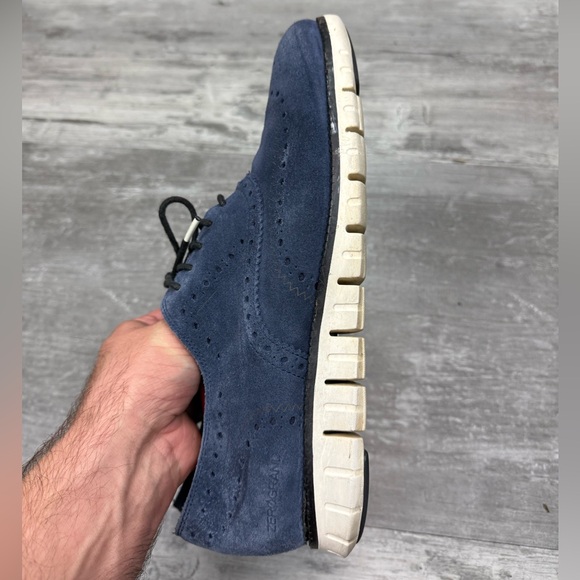Cole Haan Zerogrand Navy Blue Suede Shoes 12 M main image 5